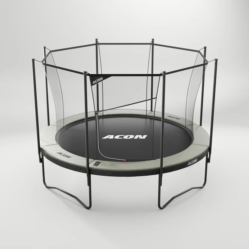 ACON Air 12ft Round Trampoline with Safety Net and Ladder, GEN 2.0