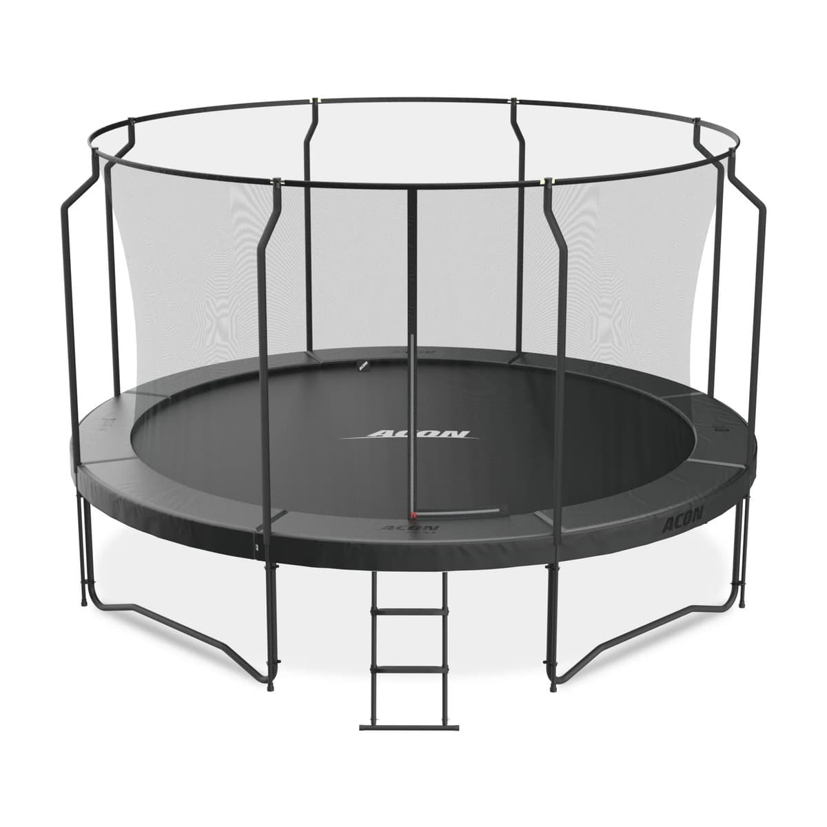 ACON Air 14ft Black Round Trampoline with Premium Net and Ladder