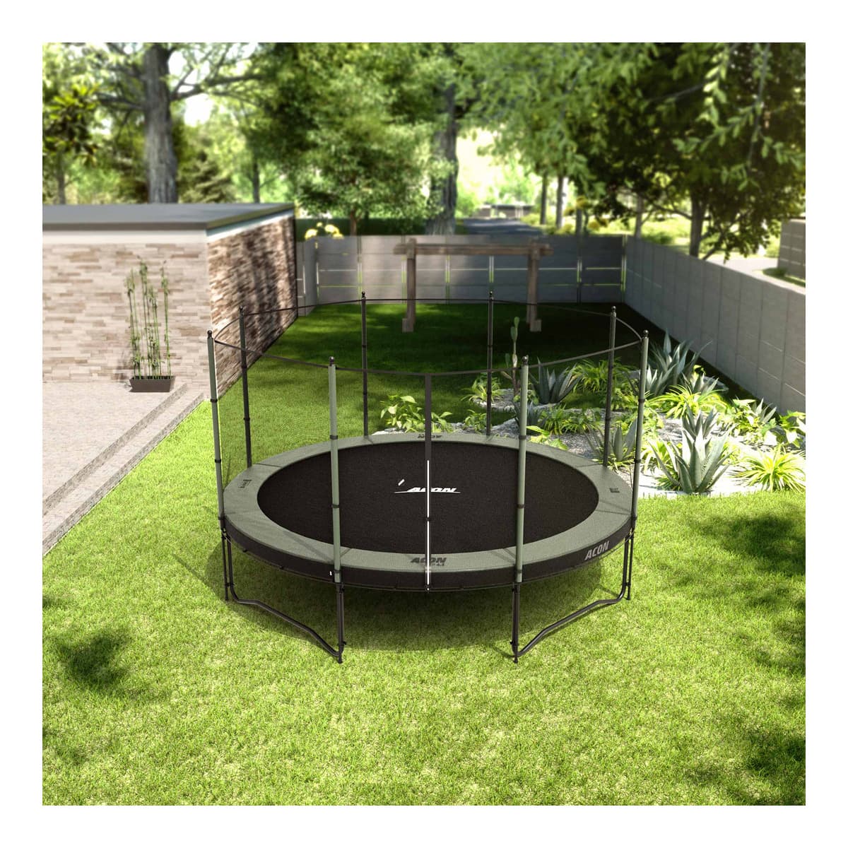 ACON Air 14ft Round Trampoline with Standard Net and Ladder