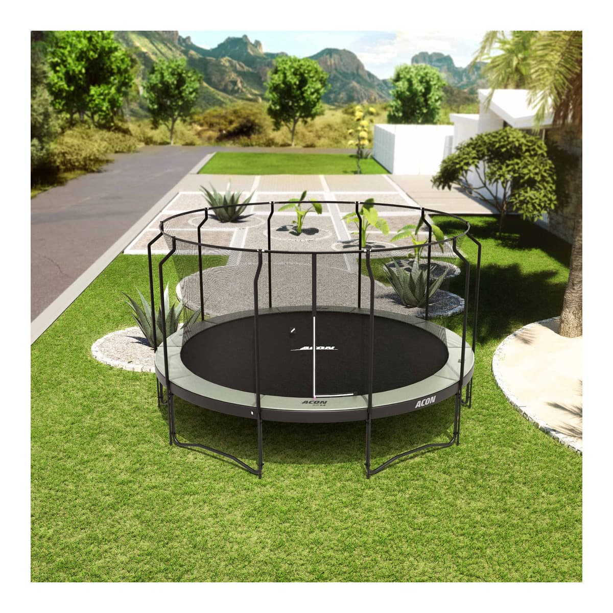 ACON Air 15ft Round Trampoline with Premium Net and Ladder