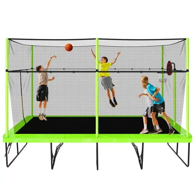 SkyBound AltitudeX 10ft x 17ft Gymnastics Rectangle Trampoline - Green